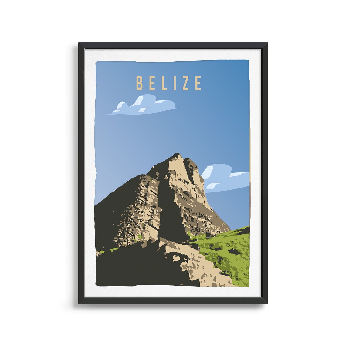 Belize Country Poster Country Art Country Wall Art Country Print Country Poster Country Print Travel Gift Belize Travel Illustration - Image 2