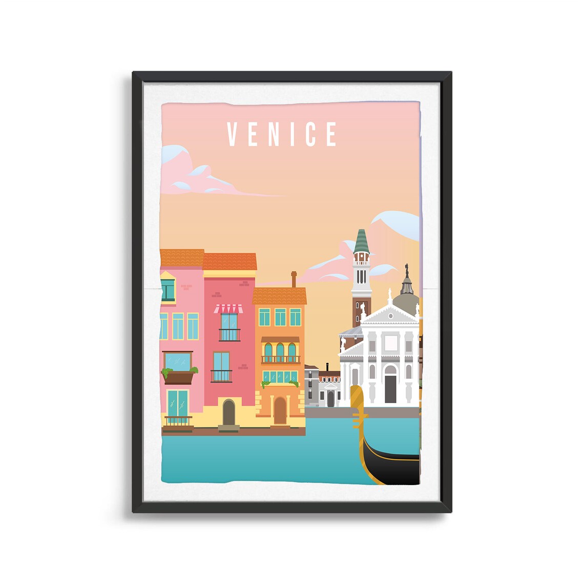 Venice City Travel Illustration Poster Print - Image 2