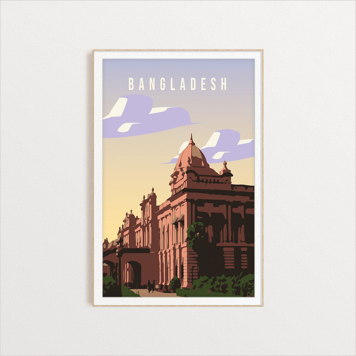 Bangladesh Country Poster Country Art Country Wall Art Country Print Country Poster Country Print Travel Gift Travel Illustration