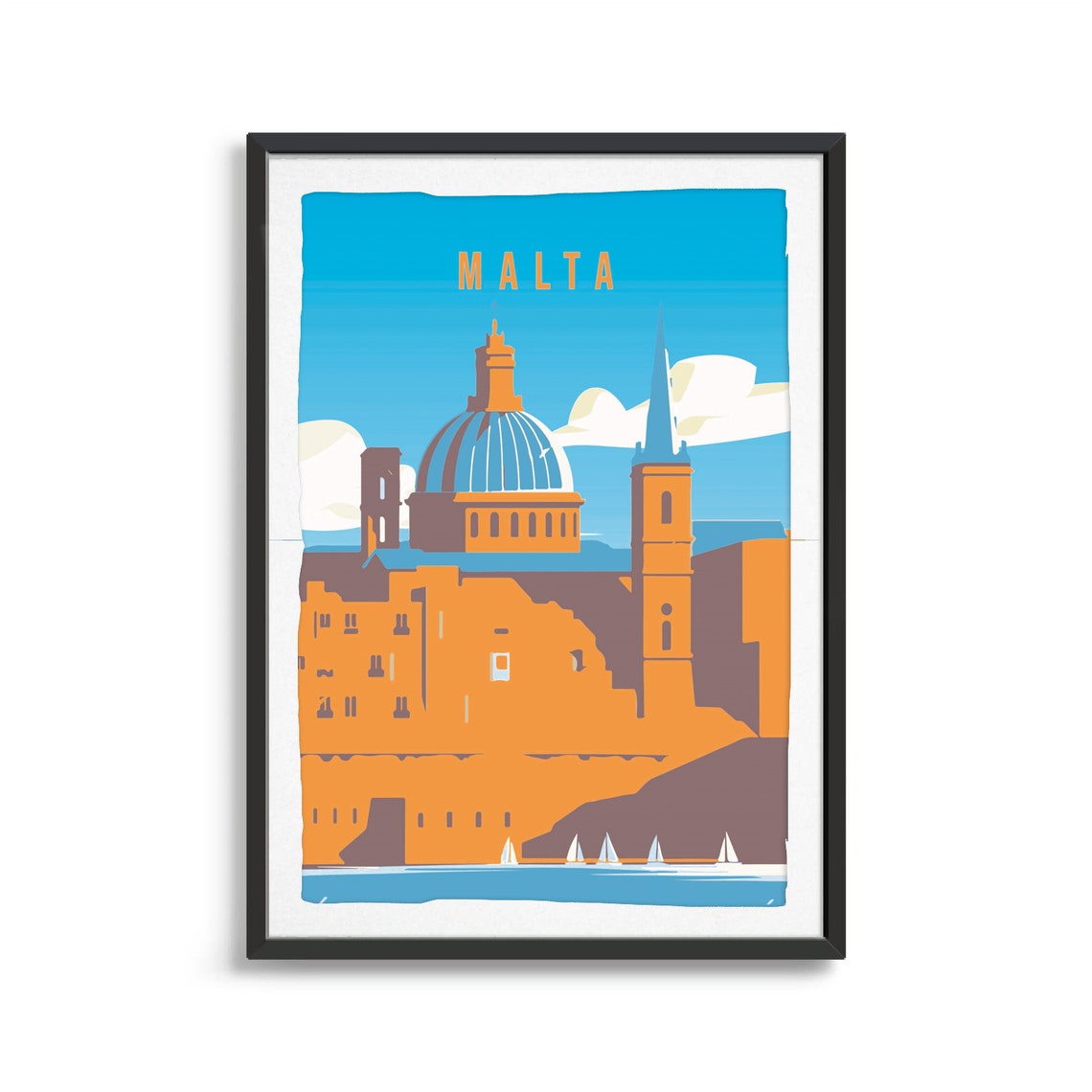 Malta Country Poster Country Art Country Wall Art Country Print Country Poster Country Print Travel Gift Malta Travel Illustration - Image 2
