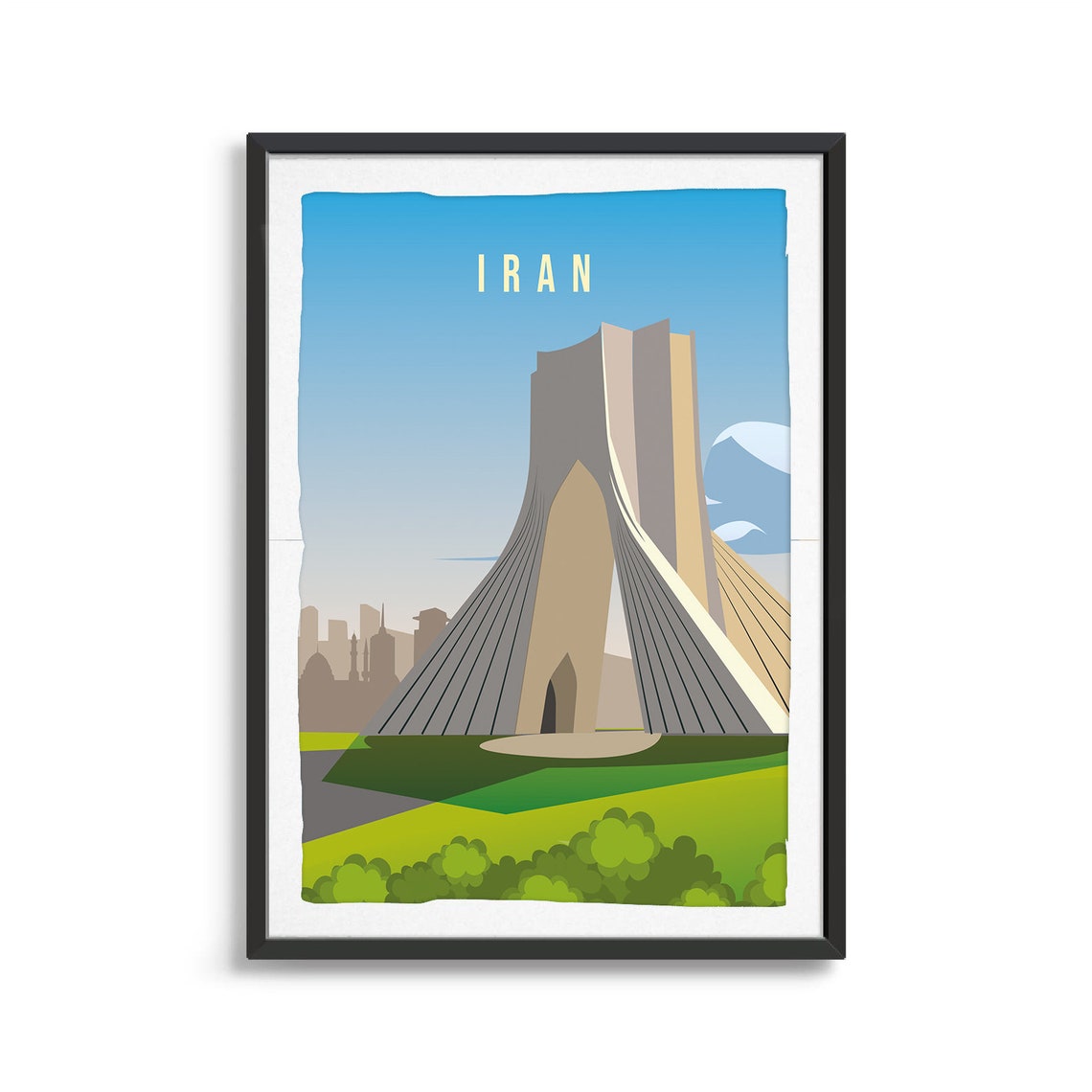 Iran Country Poster Art City Wall Art Country Art Country Poster Country Print Country Art Iran Travel Illustration