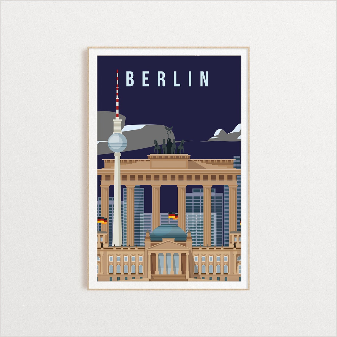 Berlin City Poster City Art City Wall Art City Print World Print Country Poster Country Print Country Art Travel Illustration - Image 2