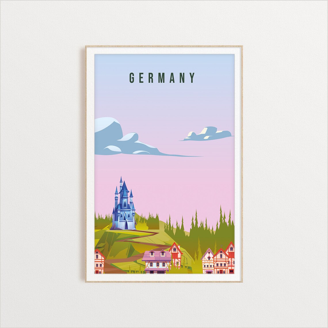 Germany Travel Illustration Art Print, Europe Poster - Image 2