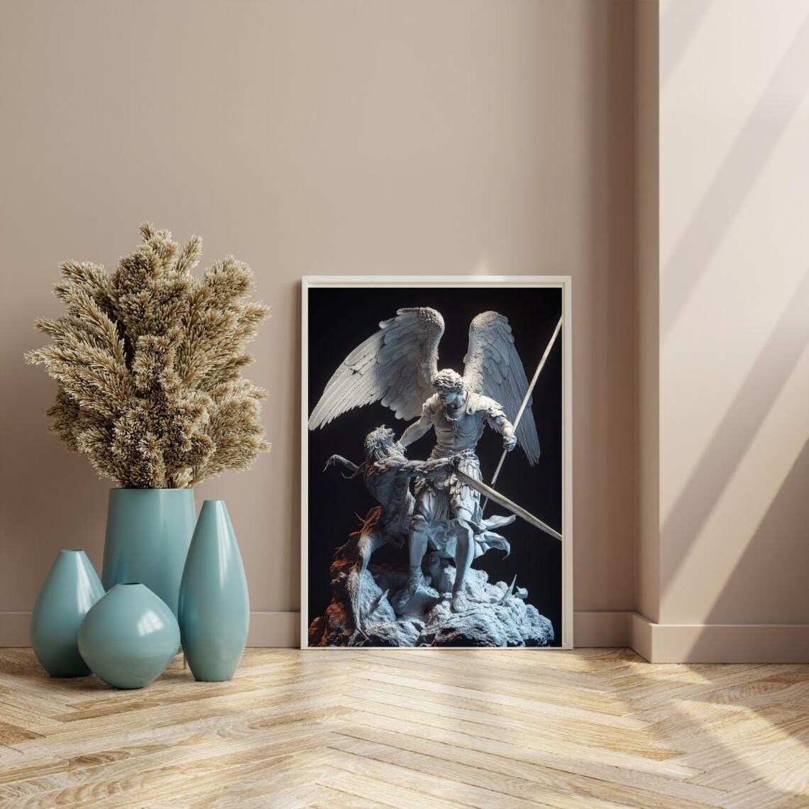 St Michael The Archangel, Christian Wall Art - Image 3