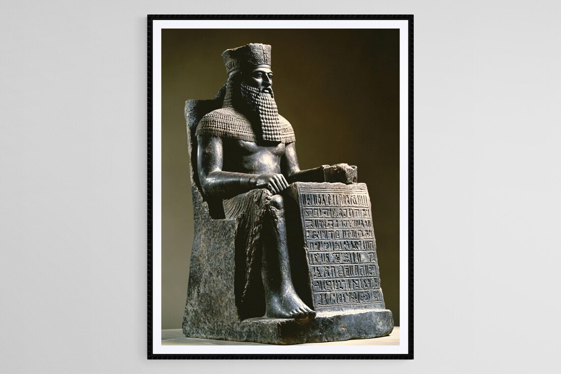King Hammurabi, Babylonian Throne And Code Of Hammurabi