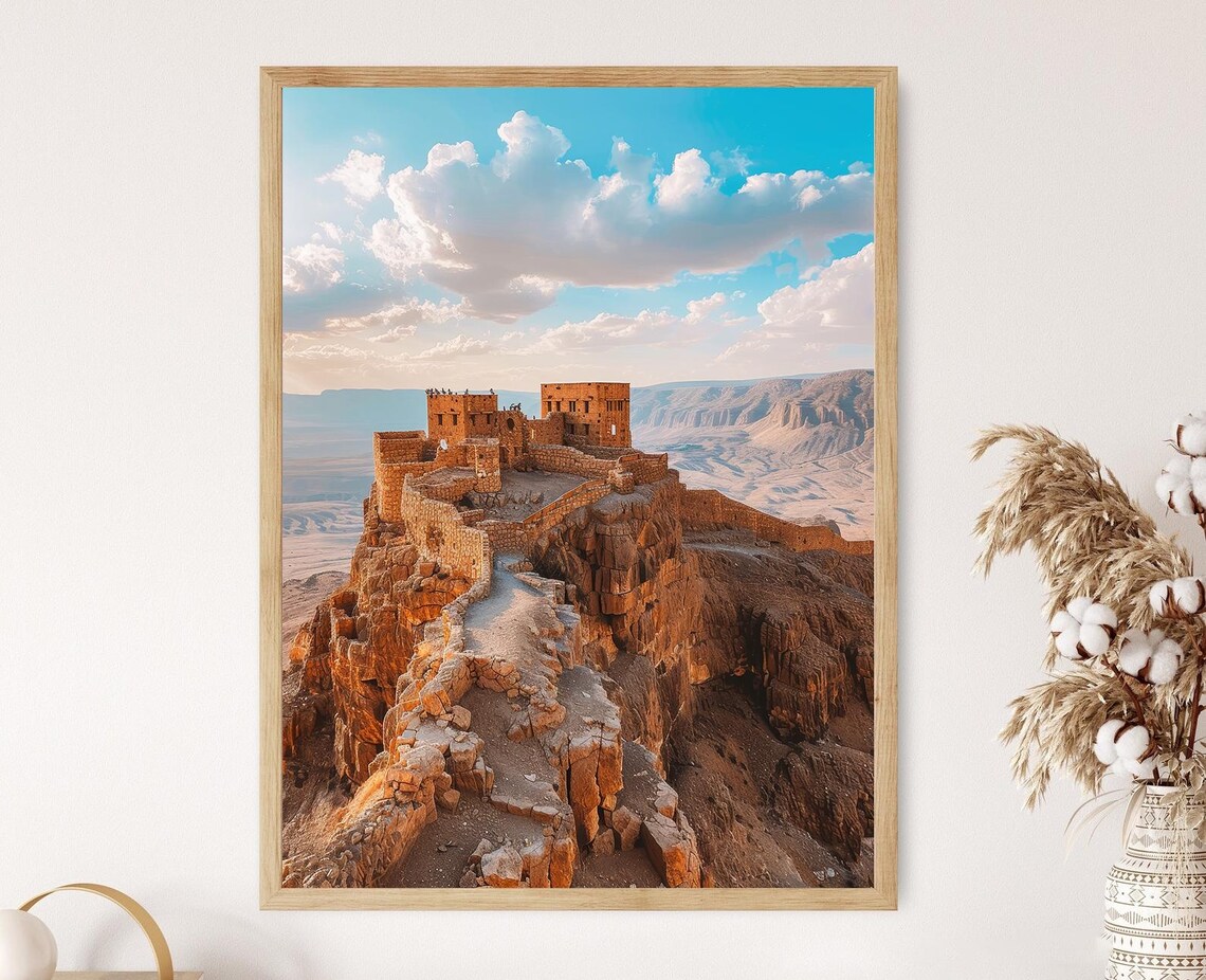 Masada Art Print, Ancient Fortress Desert Views