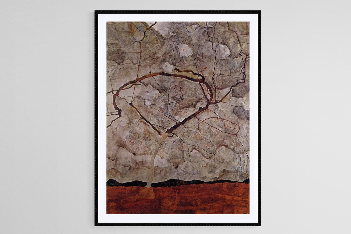 Autumn Tree In Movement 1912, Egon Schiele Art Print