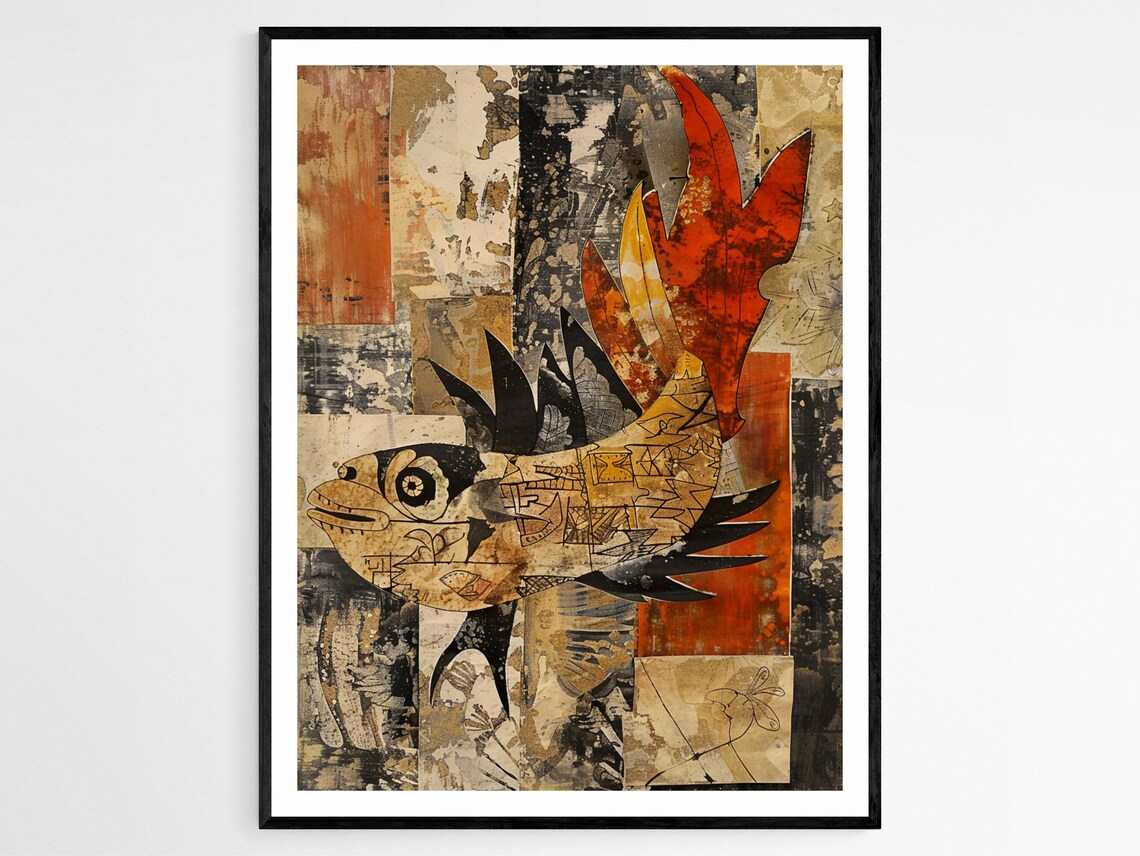 Elegant Cubist Art Print Geometric Home Decoration Office Art Statement Luxury Housewarming Present