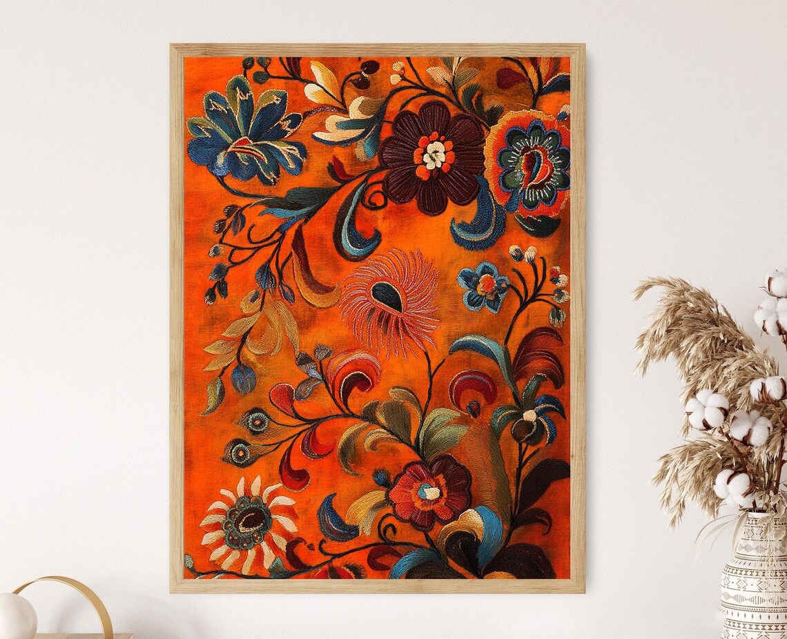 Zardozi Embroidery Indian Motif Art Print