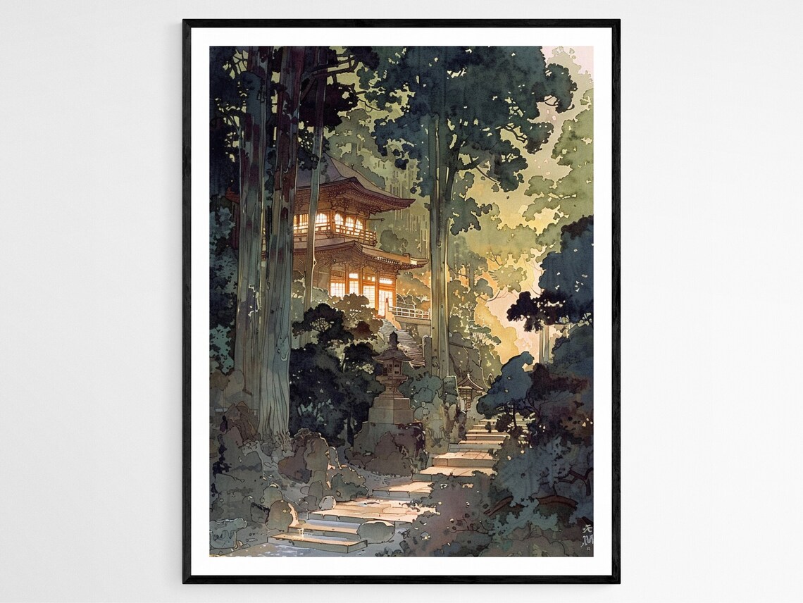 Hiroshi Yoshida-Inspired Nature Art Print for Living Room
