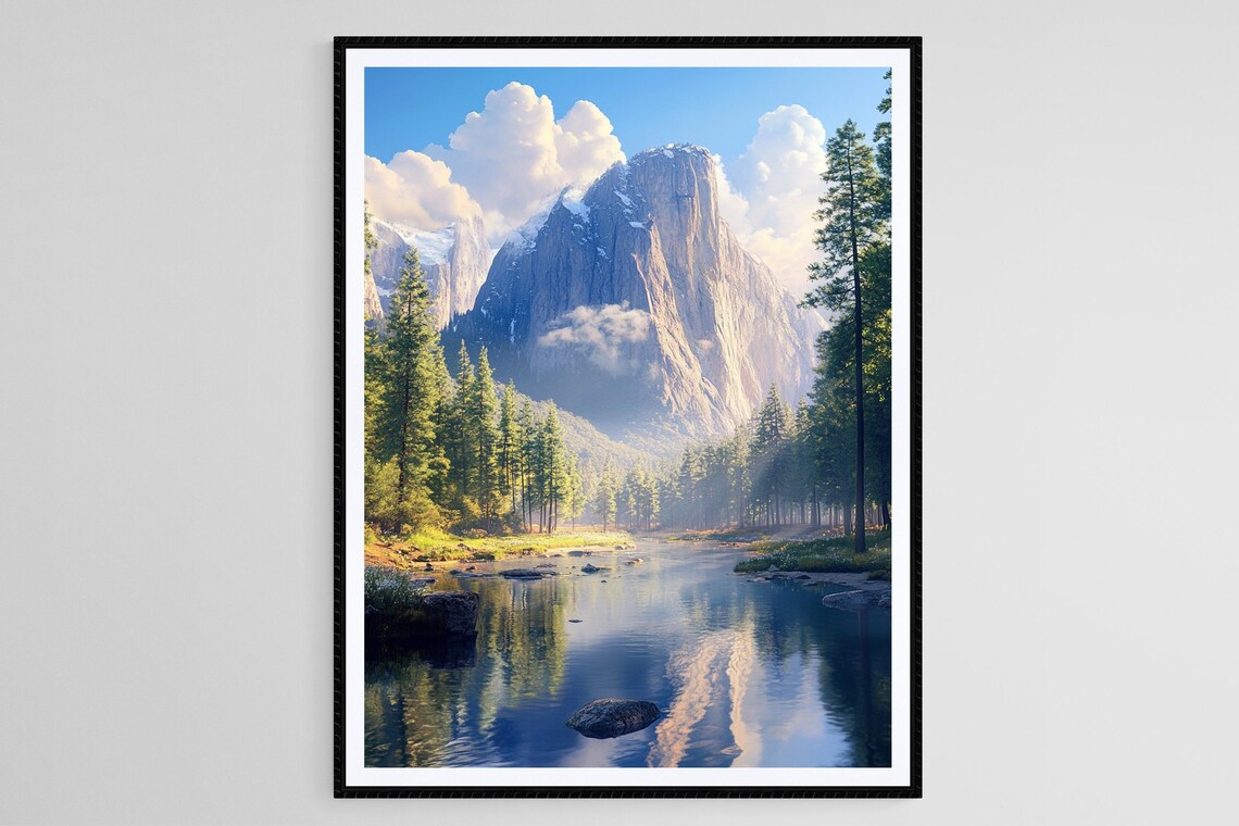 Yosemite El Capitan Art Print, Travel Poster