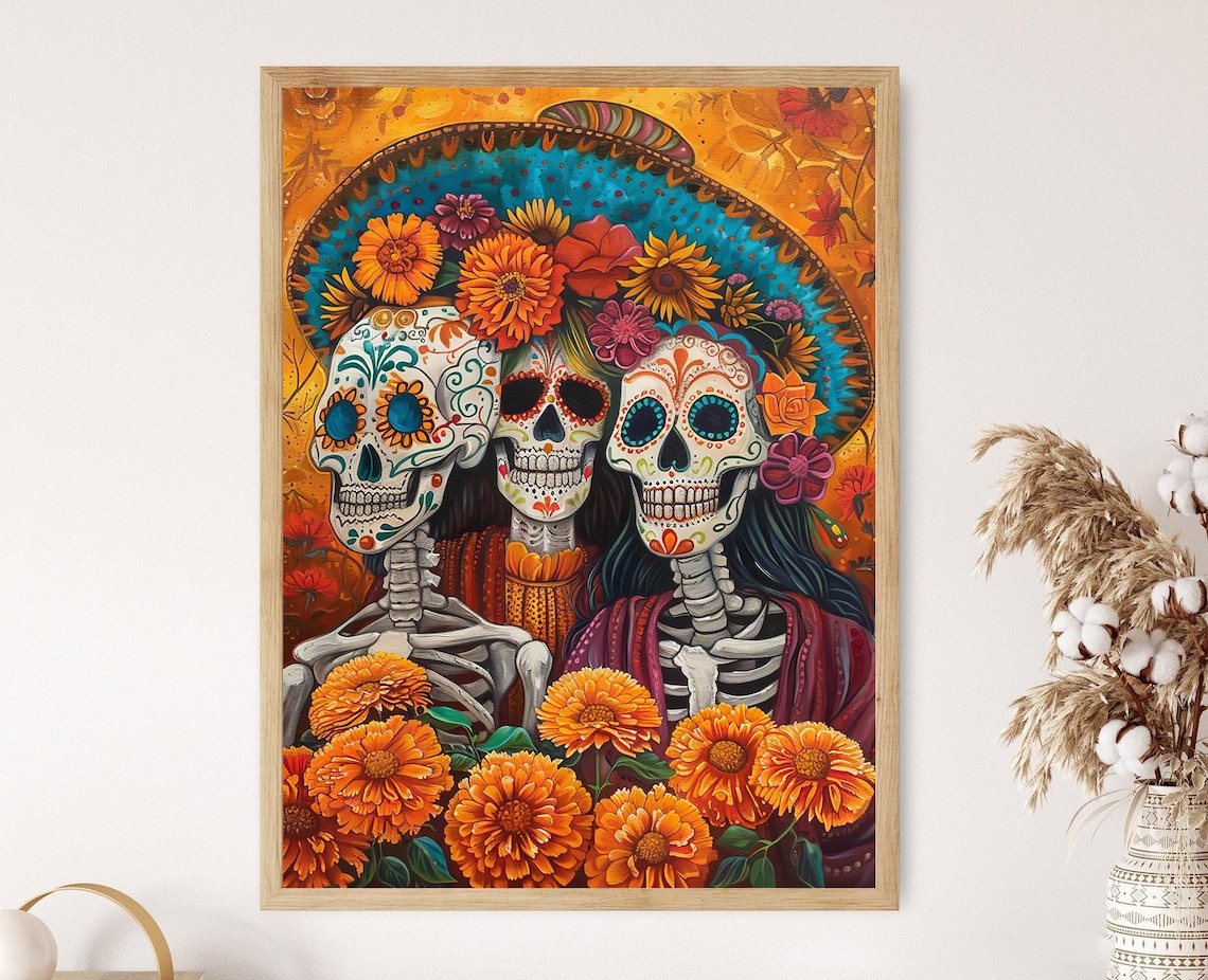 Dia De Los Muertos Festive Mexican Celebration Art Print