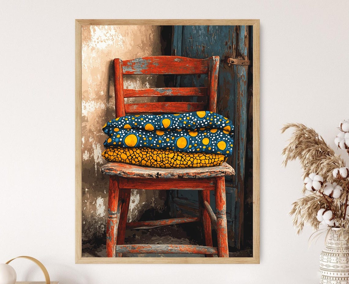 Senegalese Wax Print Fabric Art Print Bold African Patterns