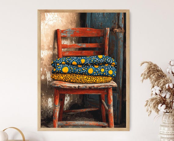 Senegalese Wax Print Fabric Art Print Bold African Patterns