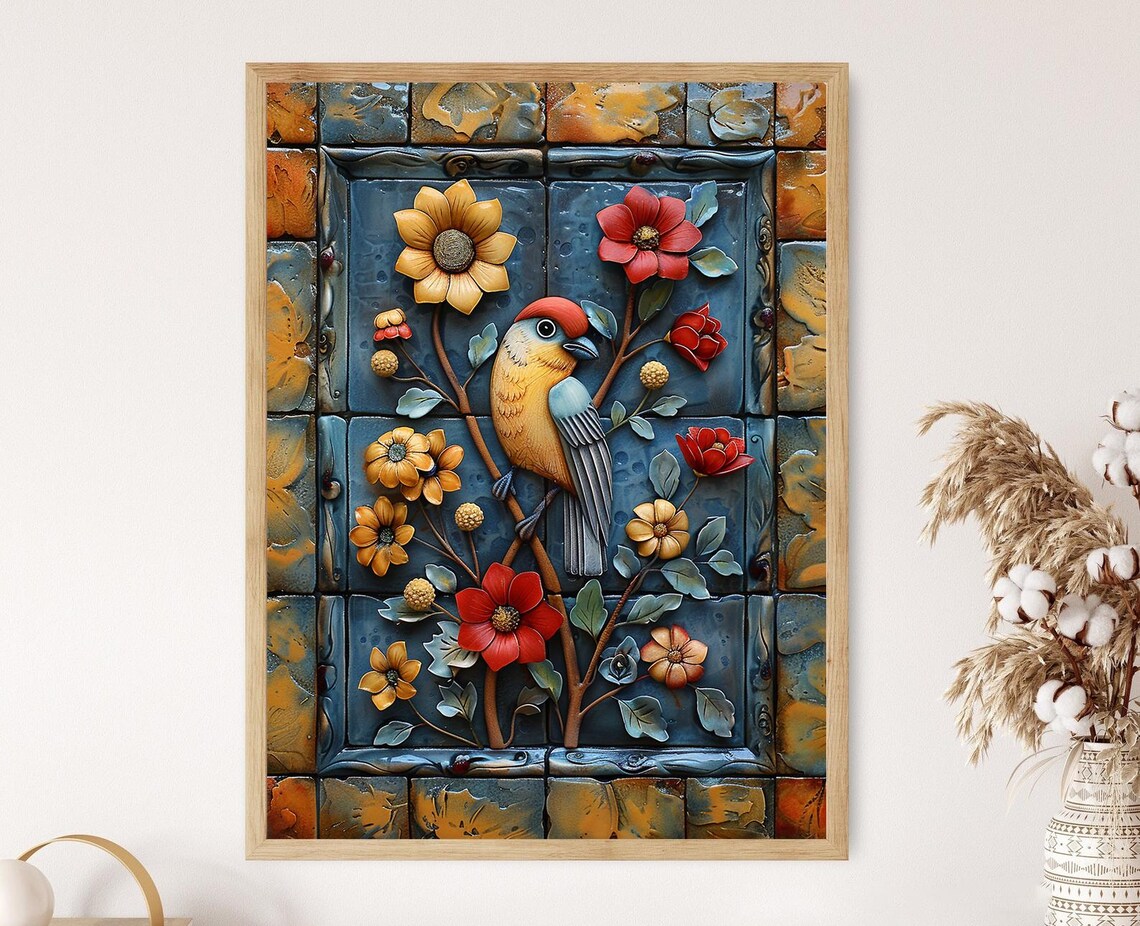 Talavera Tile Painting, Mexican Folk Art