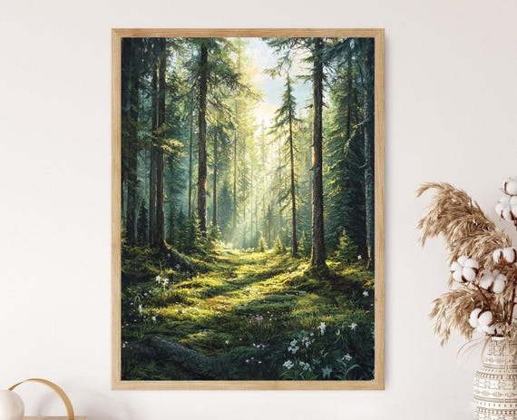 Manitoba Boreal Forest Art Print Pine Trees And Forest Light