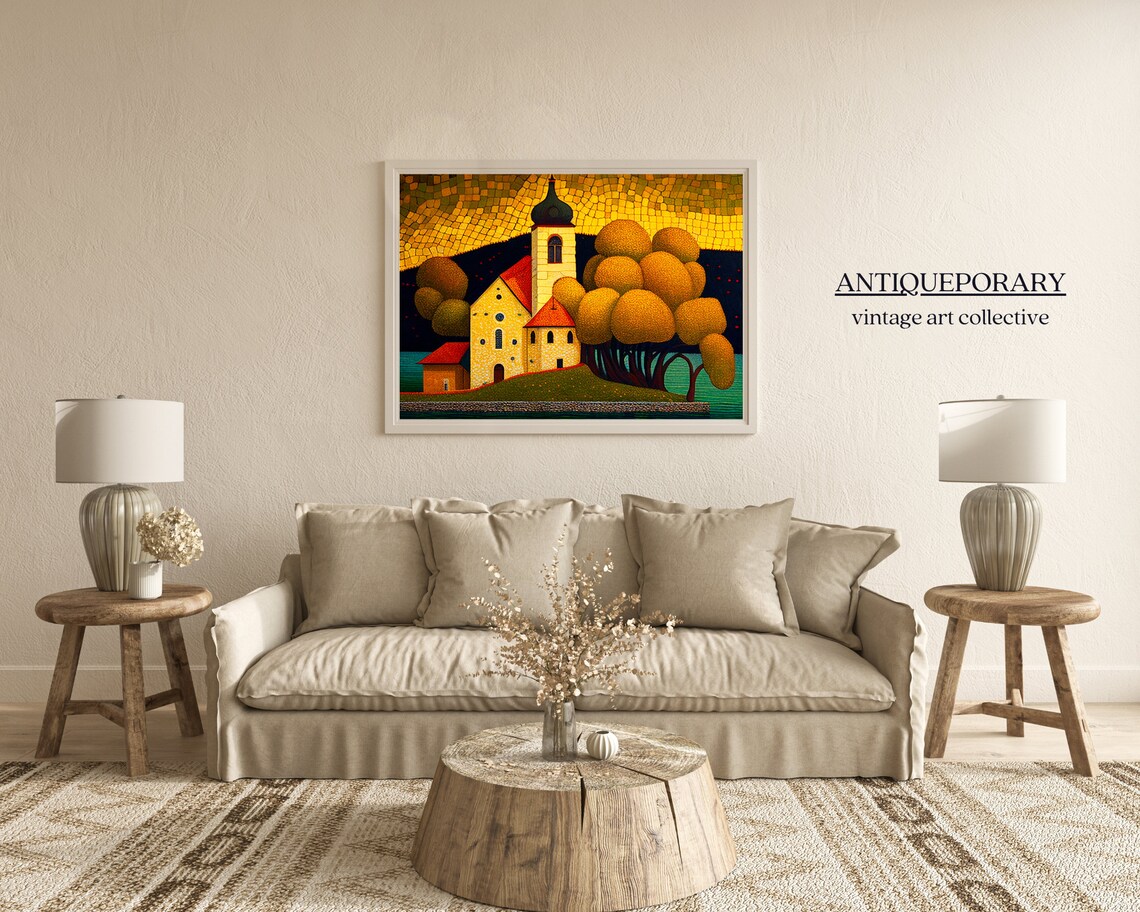Vintage Architecture Painting Vintage Wall Art Rose Garden Art Cottage Art Spring Garden Print Farmhouse Painting Cottagecore Decor - Image 4