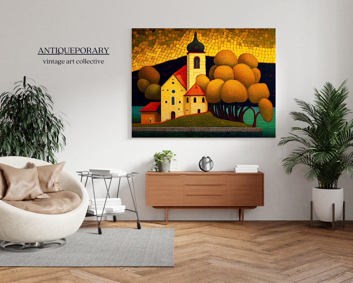 Vintage Architecture Painting Vintage Wall Art Rose Garden Art Cottage Art Spring Garden Print Farmhouse Painting Cottagecore Decor - Image 7