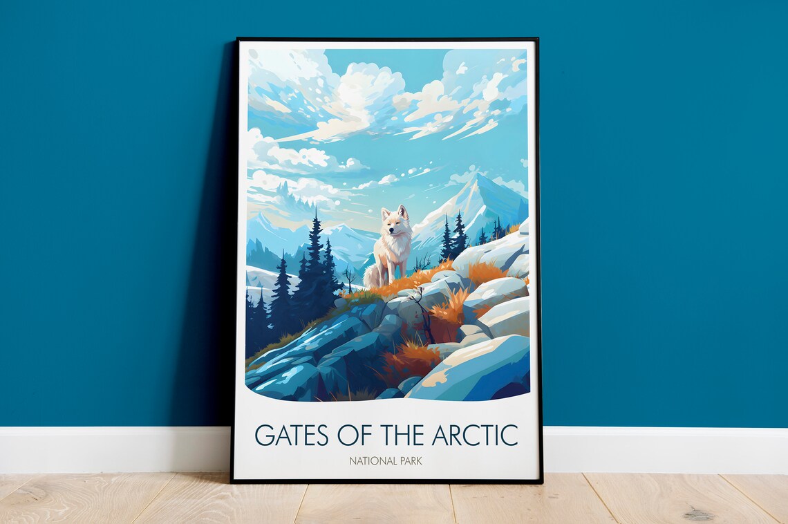 Gates of the Arctic National Park White Wolf Mountain Travel Poster