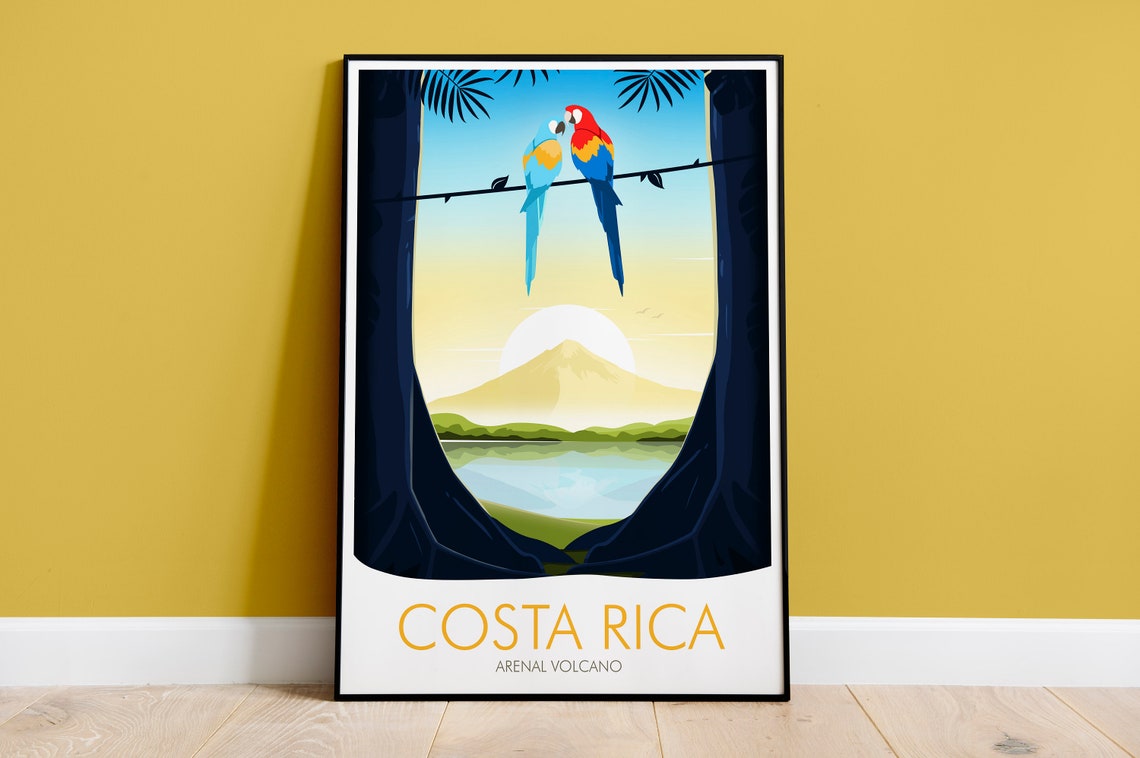 Arenal Volcano Costa Rica Travel Poster