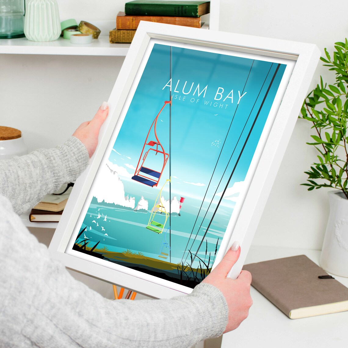 Alum Bay and The Needles, Isle Of Wight Art Print - Image 3