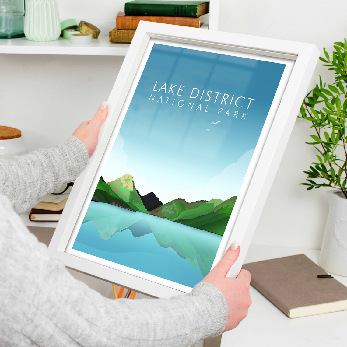 Lake District Art Print, Nature Landscape - Image 3