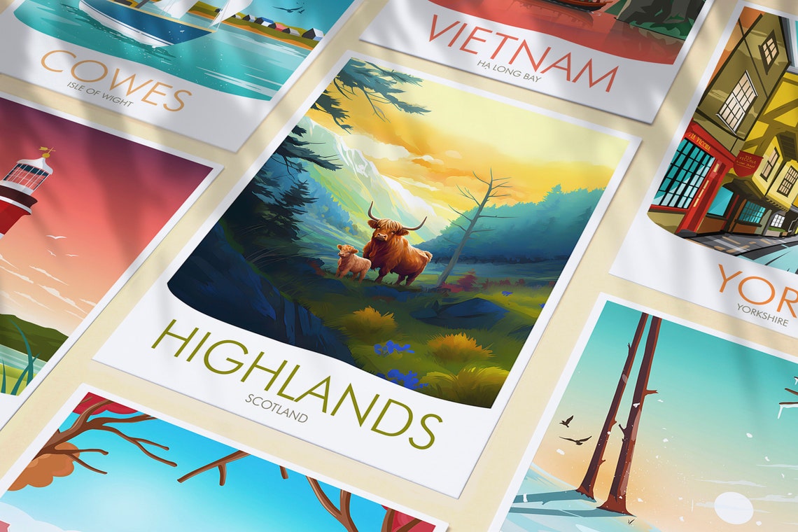 Scotland Travel Print, Scottish Highlands - Image 3