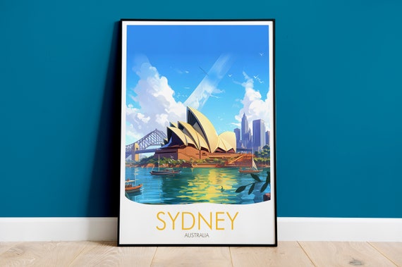 Sydney Australia Travel Poster, Place Print