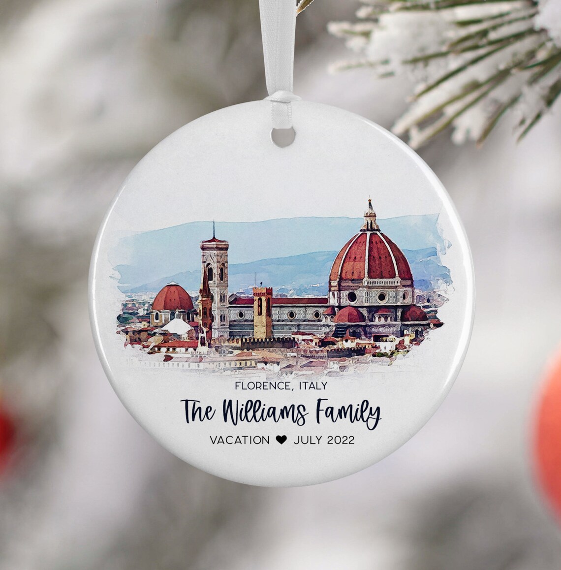 Florence Italy Watercolor Travel Souvenir Art Print