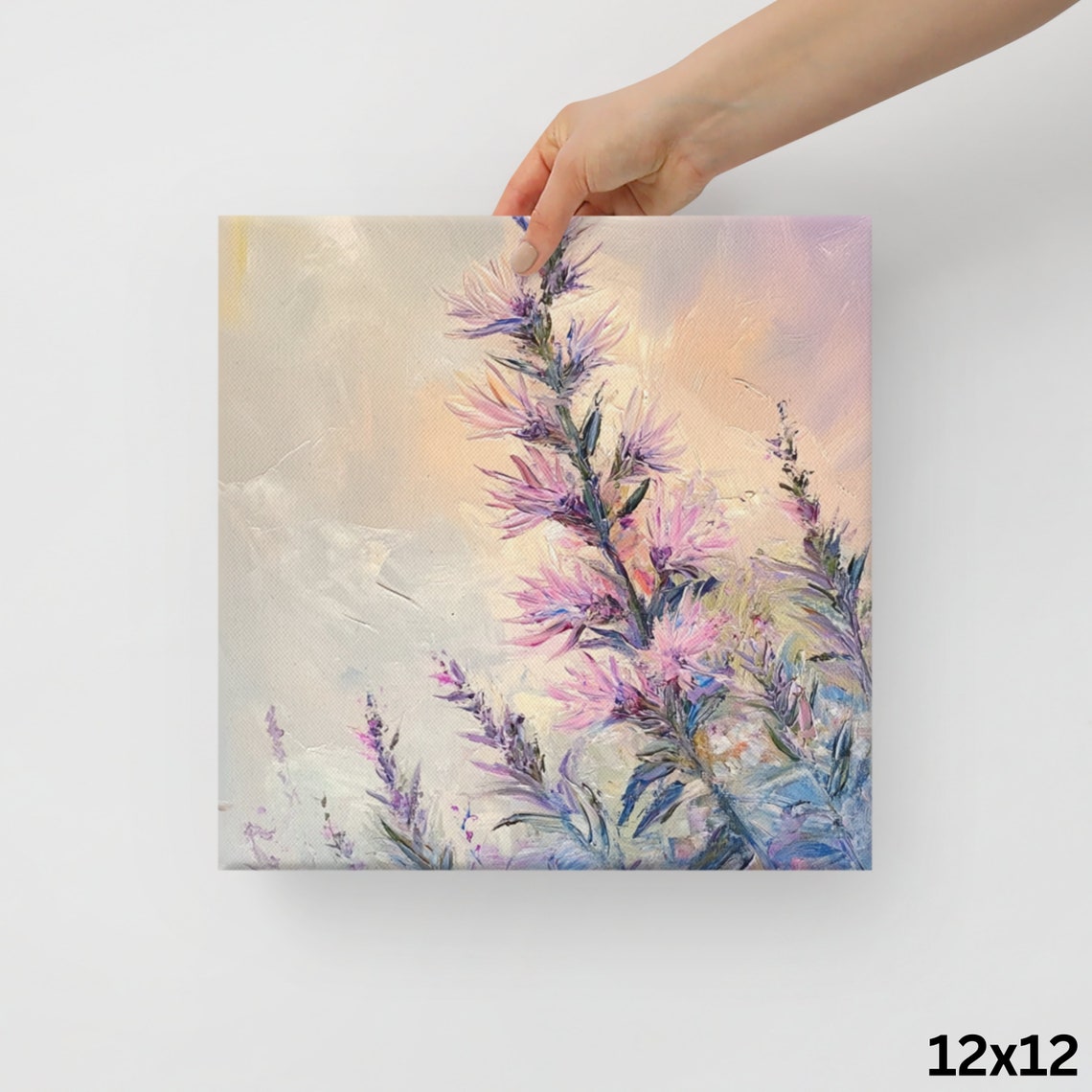Blazing Star Liatris Pink Purple Blooms Painting Print Poster - Image 2