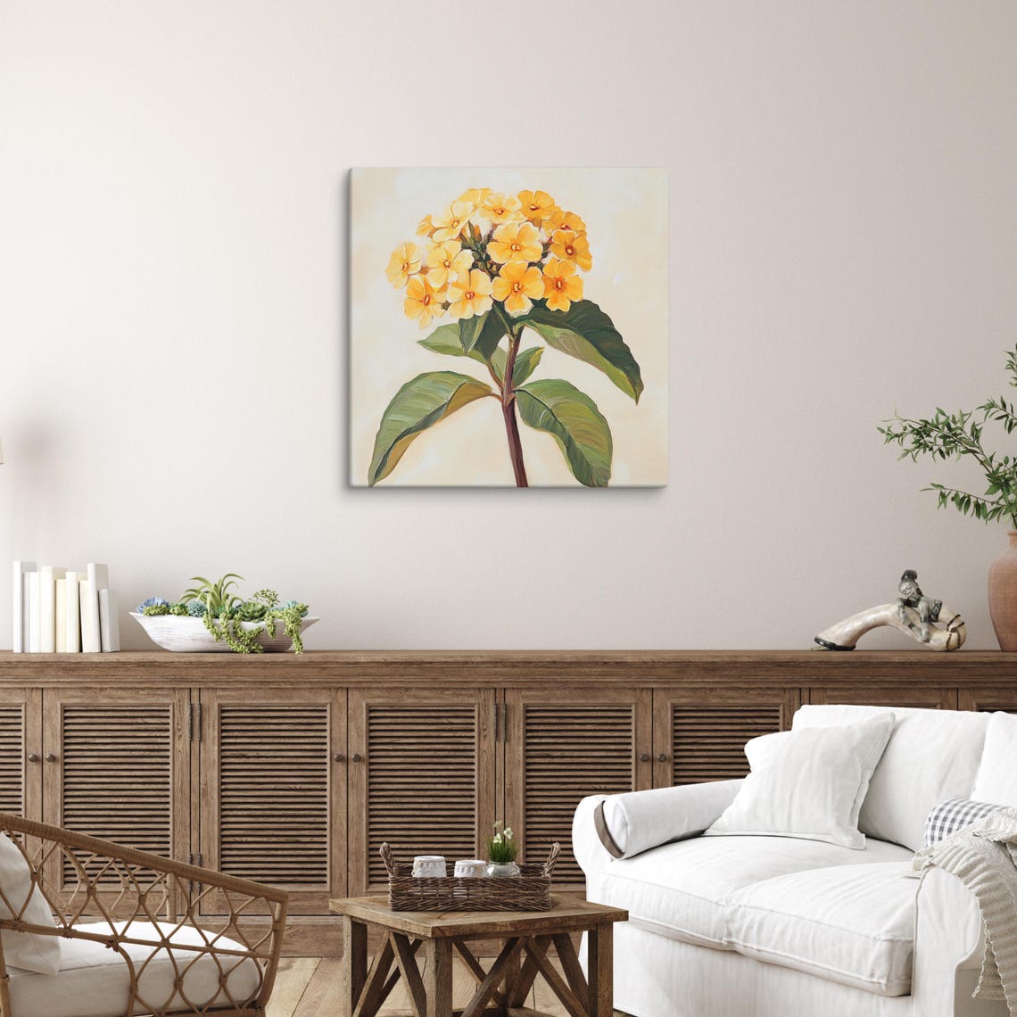 Orange Lantana Flower Print Living Room Wall Art Flower Wall Art Flower Painting Print Lantana Art Print Plant Art Print - Image 5