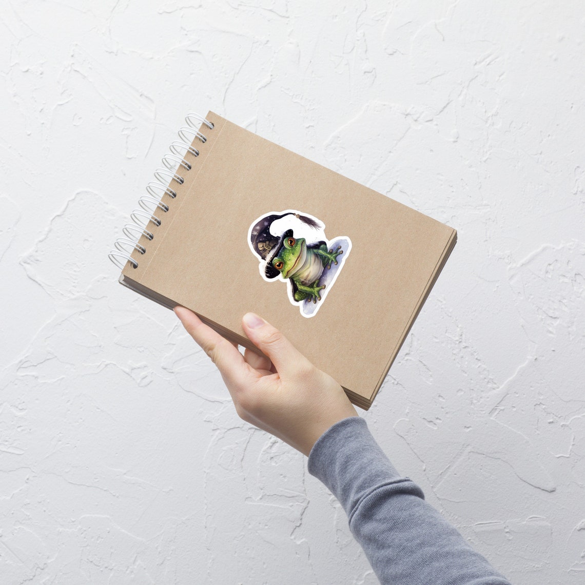 Snowy Frog In Witch Hat Sticker Cute Frog Sticker Winter Sticker Witchy Sticker Animal Sticker Frog Gifts Handmade - Image 4