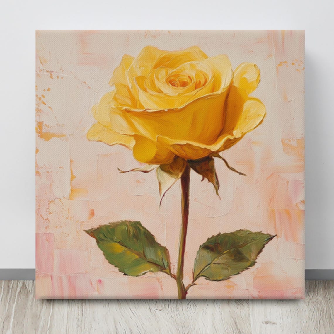 Yellow Rose Print Painting Print Flower Art Rose Painting Print Living Room Art Yellow Wall Art Pink Aesthetic Home Decor - Image 4