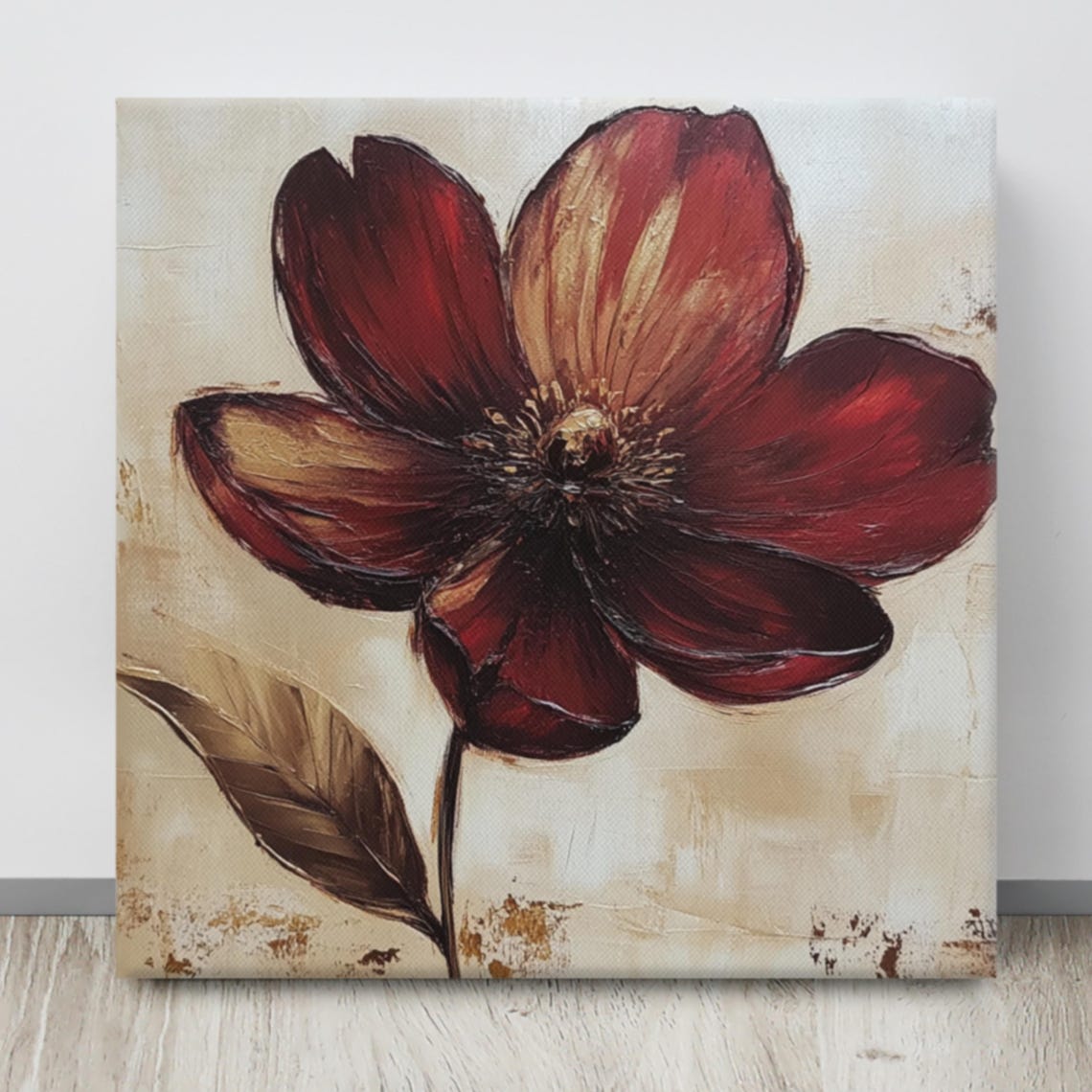 Chocolate Cosmos Burgundy Bloom Vintage Botanical Painting Poster - Image 4