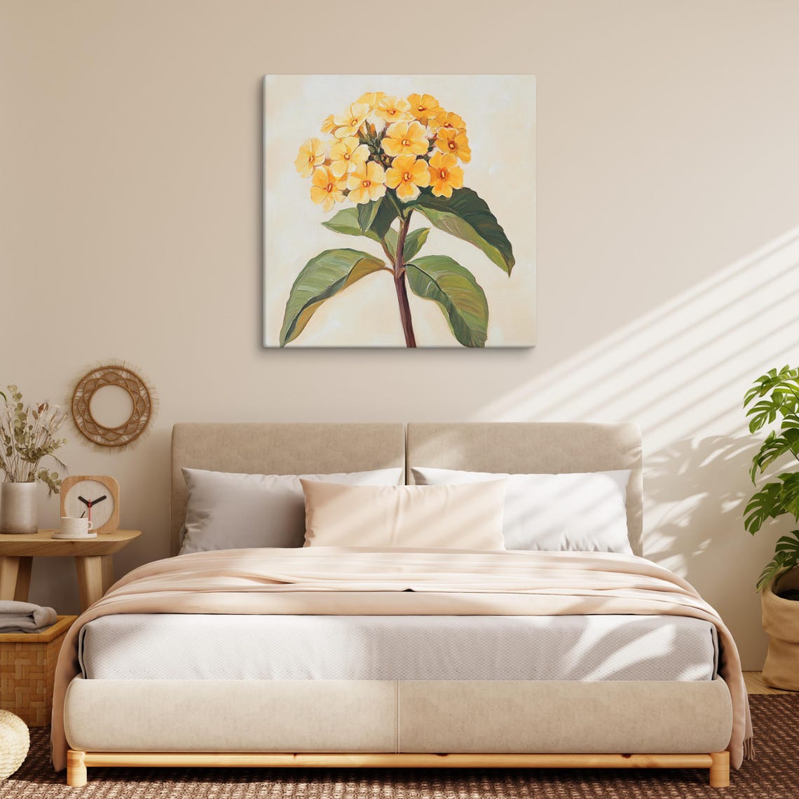 Orange Lantana Flower Print Living Room Wall Art Flower Wall Art Flower Painting Print Lantana Art Print Plant Art Print - Image 2