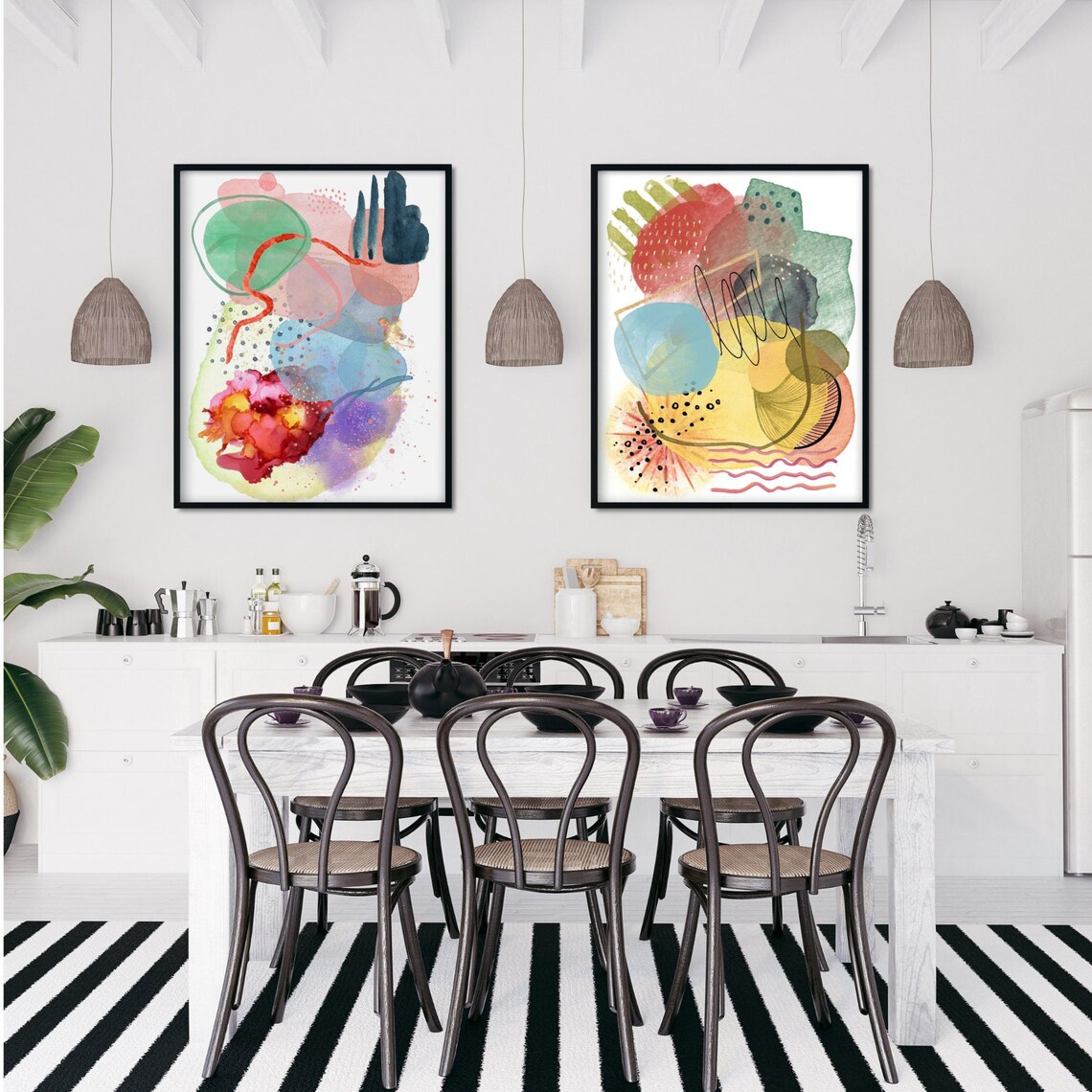 Abstract Maximalist Art Print, Colorful Decor - Image 3