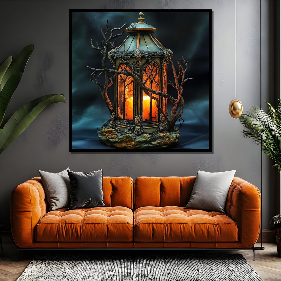 Gothic Lantern Painting Unique Gift For Home Decor And Art Enthusiasts - Image 4