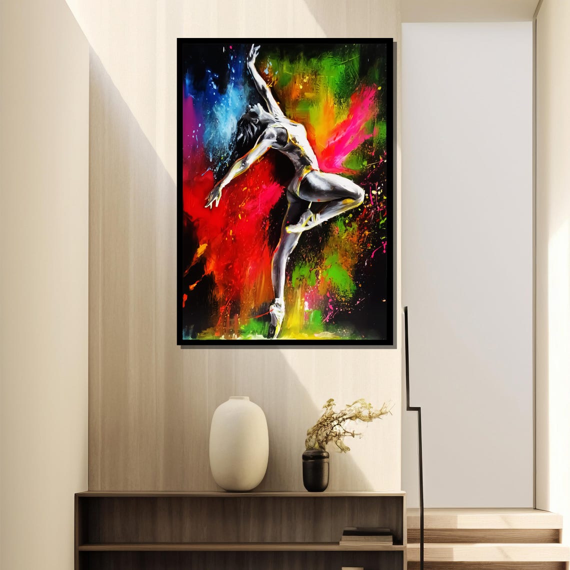 Colorful Dance Expression Painting Energetic Wall Art Gift For Ballet And Dance Enthusiasts - Image 4