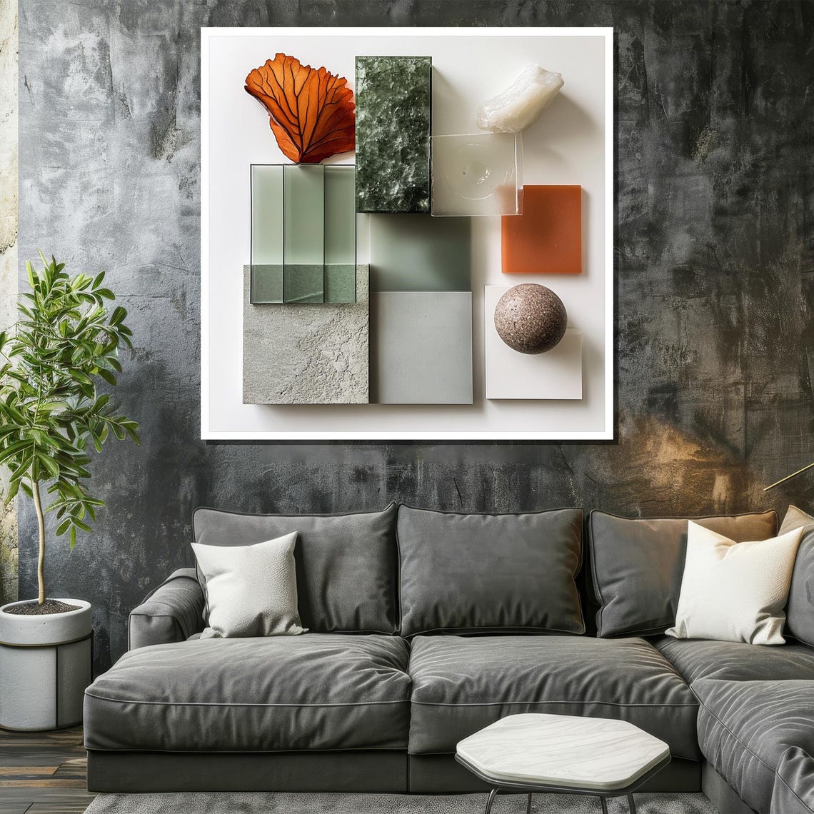 Minimalist Nature Wall Art Soft Green And Earthy Tones Modern Abstract Composition Elegant Neutral Gift For Designers - Image 2
