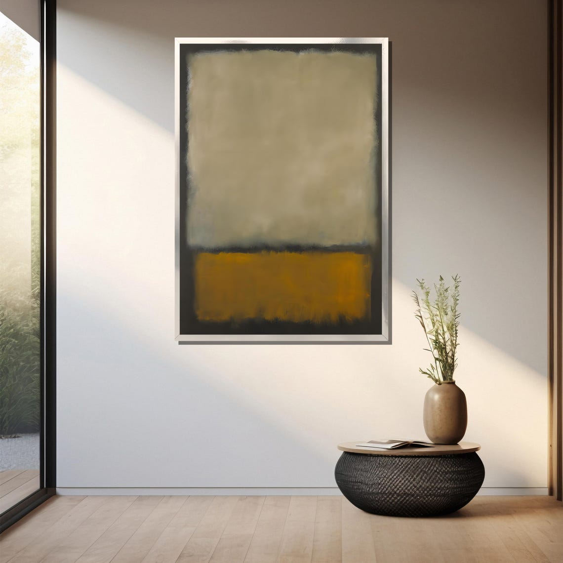 Mark Rothkos Untitled Neutral Tones Abstract Expressive Art Composition Painting Gift For Modern Art Lovers - Image 3