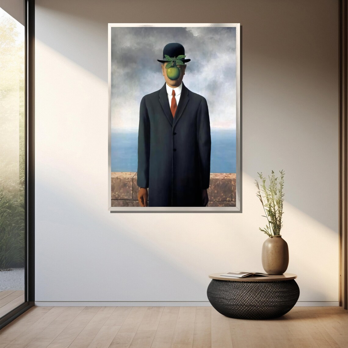 Rene Magritte The Son Of Man Green Apple Surreal Portrait Poster - Image 3