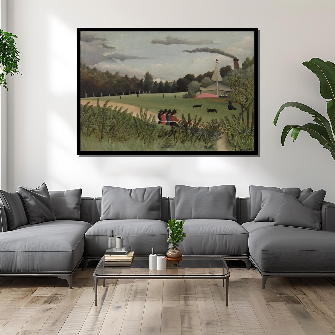 Henri Rousseau Four Young Girls Pastoral Landscape Repro Poster - Image 4