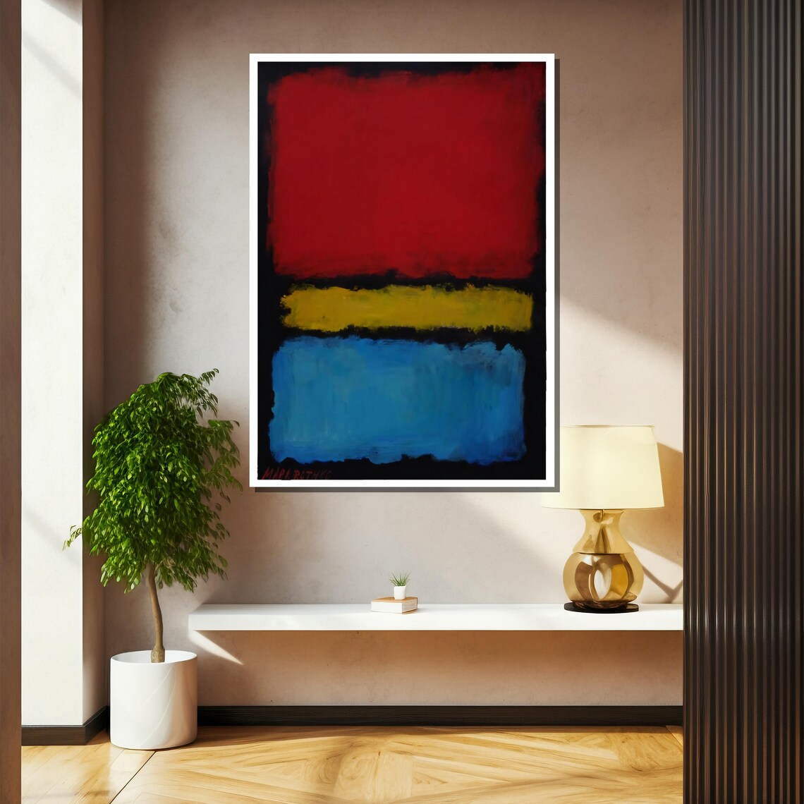 Mark Rothko-Inspired Red Yellow Blue Abstract Art Print - Image 2