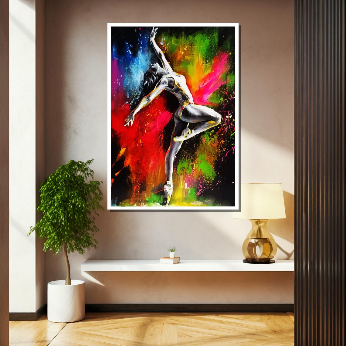 Colorful Dance Expression Painting Energetic Wall Art Gift For Ballet And Dance Enthusiasts - Image 2