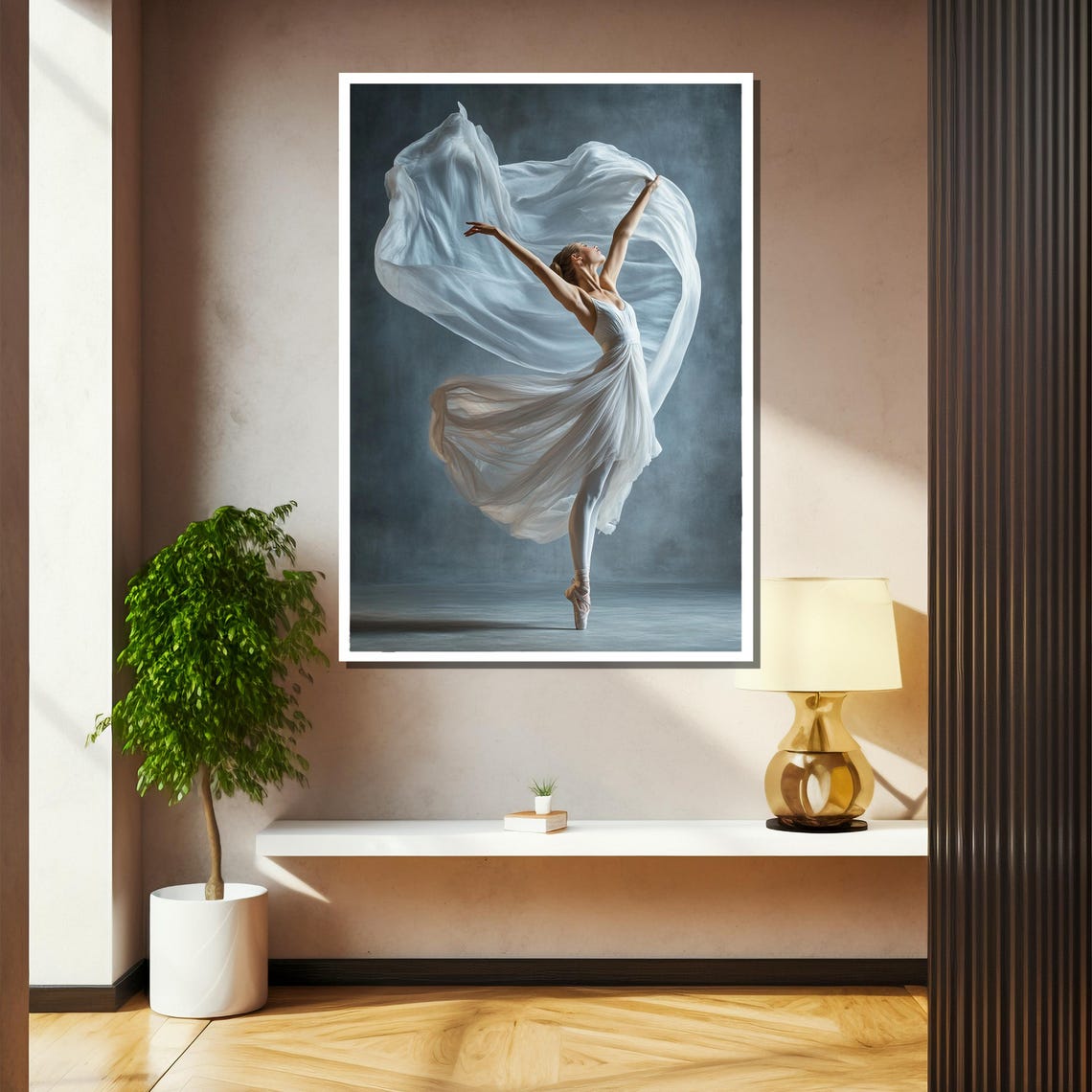 Elegant Ballerina Painting Graceful Dance Motion Artwork Gift For Ballet Lovers And Home Decor - Image 2