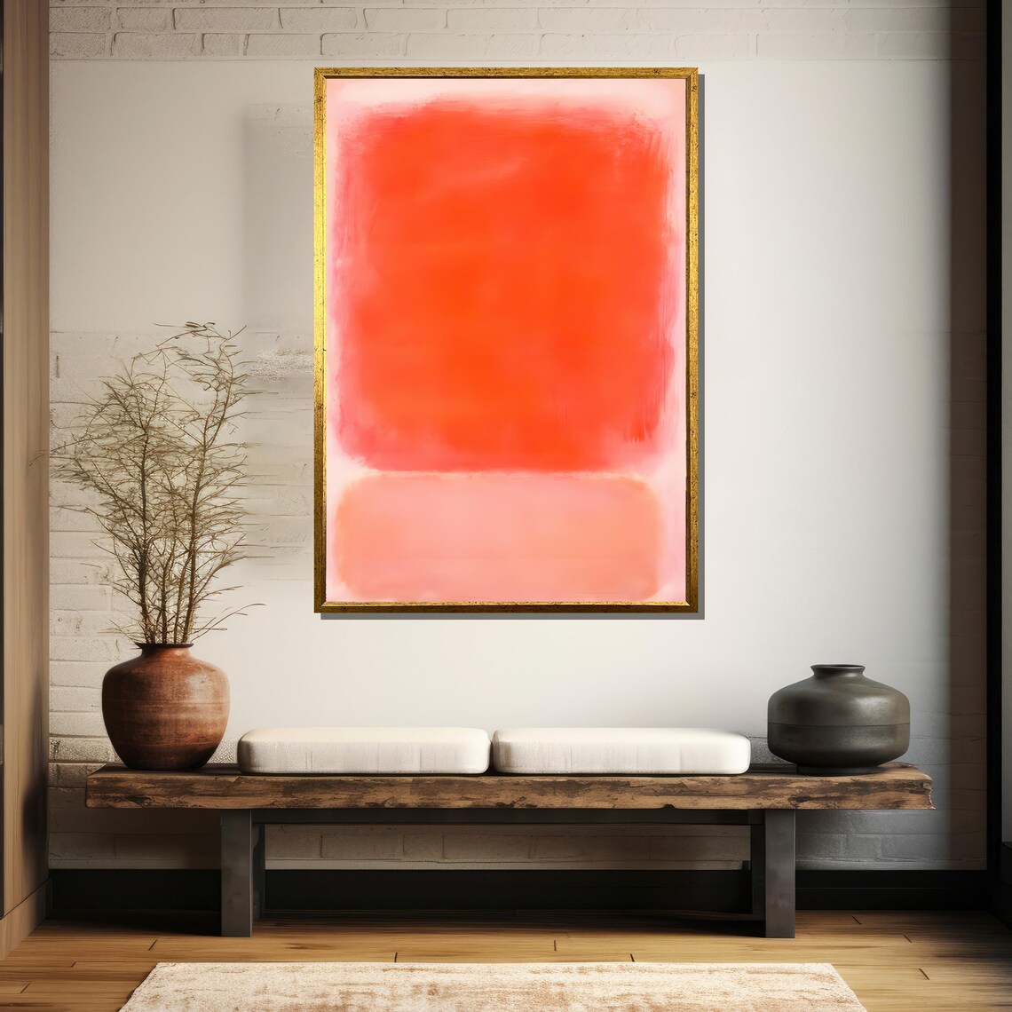 Mark Rothkos Untitled Radiant Orange And Soft Pink Abstract Painting The Ideal Gift For Modern Art Enthusiasts - Image 5