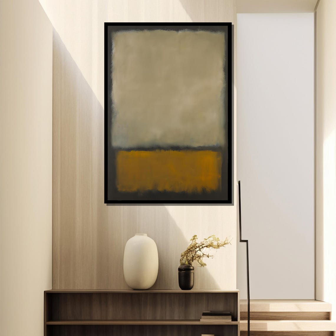 Mark Rothkos Untitled Neutral Tones Abstract Expressive Art Composition Painting Gift For Modern Art Lovers - Image 4