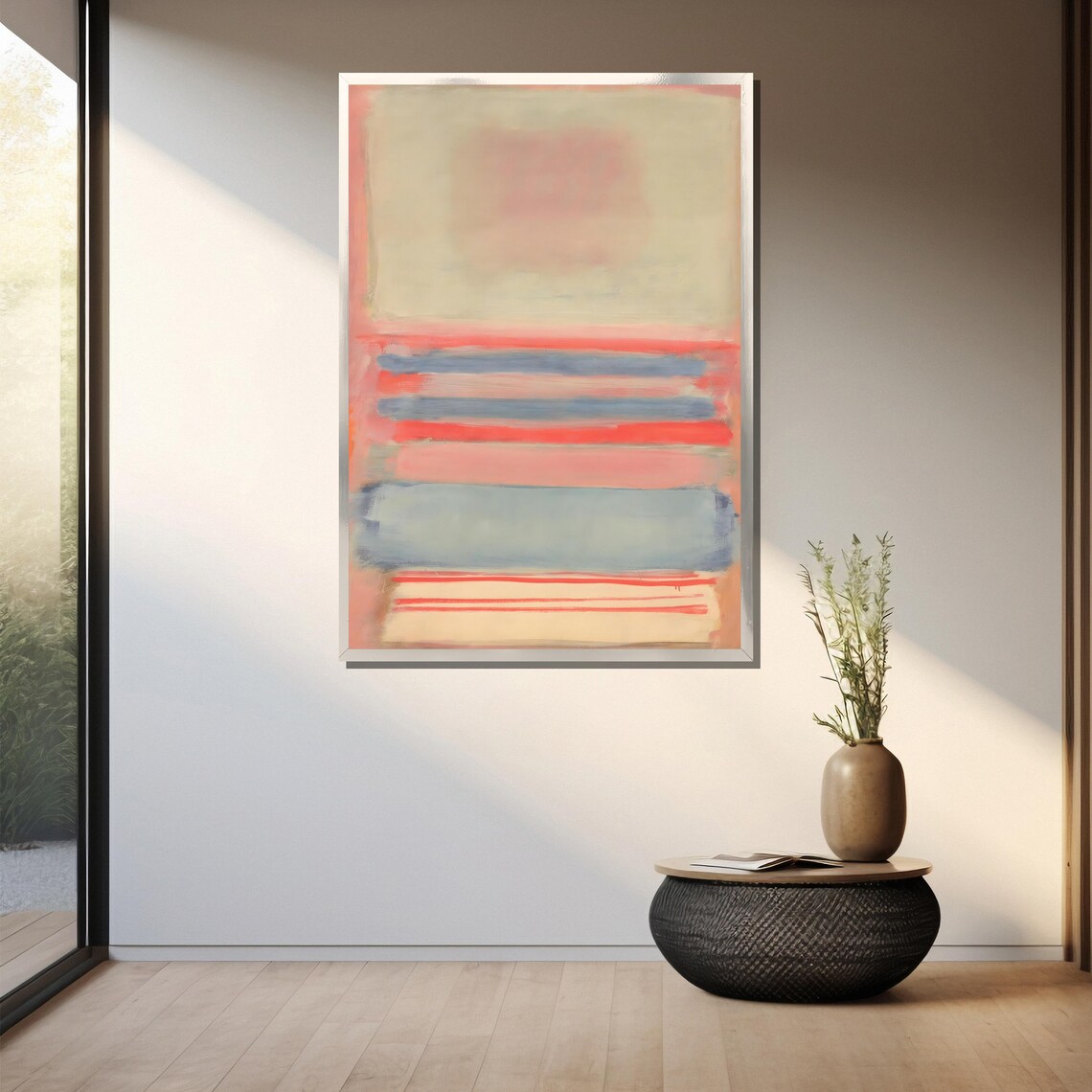 Rothko-Inspired Soft Hues Abstract Art Print, Minimalist - Image 3