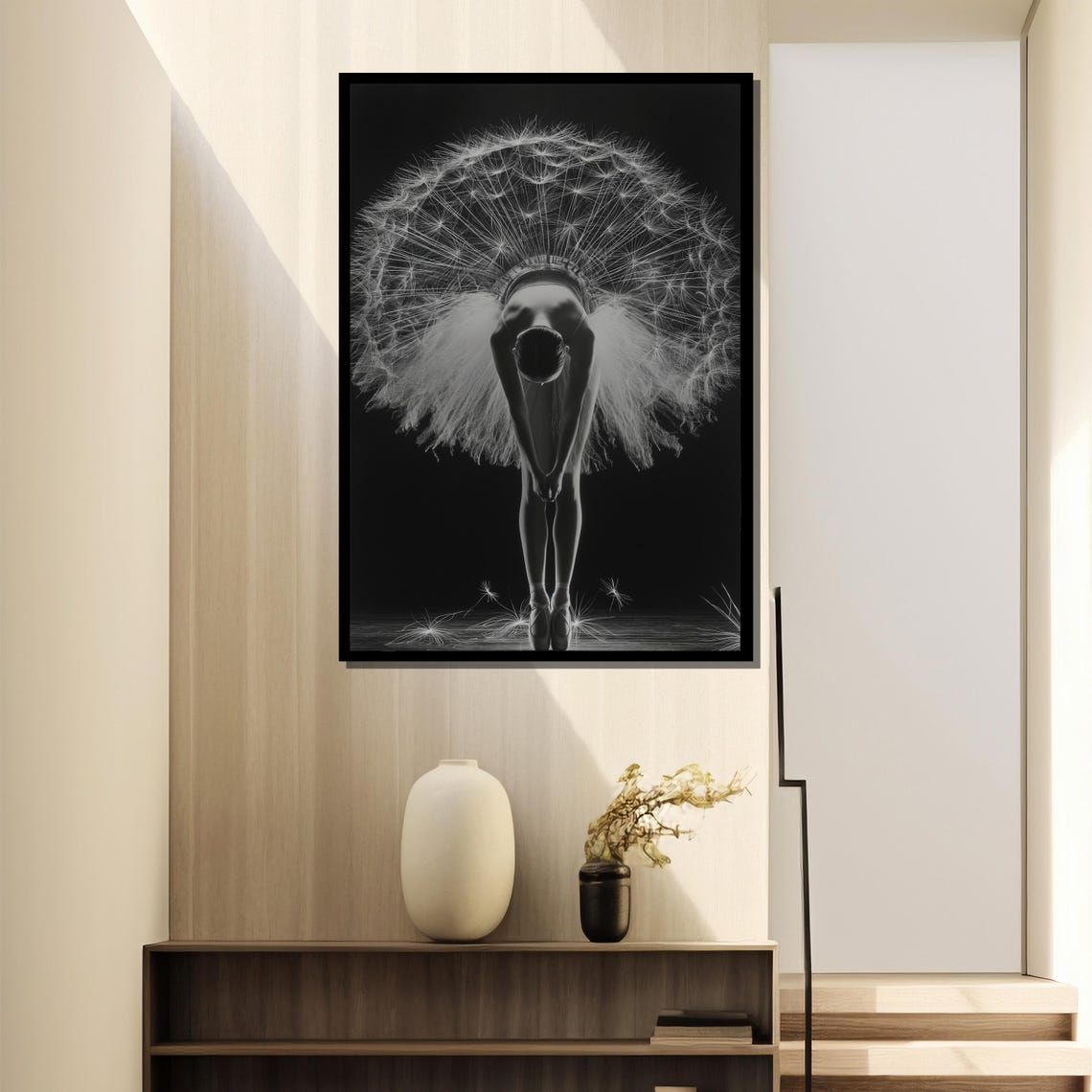Graceful Ballerina Painting Dandelion Inspired Dance Art Gift For Ballet Enthusiasts And Home Wall Decor - Image 4
