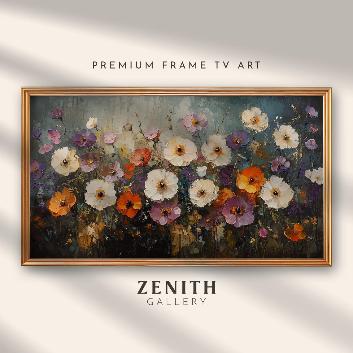 Spring Frame Tv Art Wildflowers Botanical Floral Moody Vintage Artwork For Frame Wallpaper